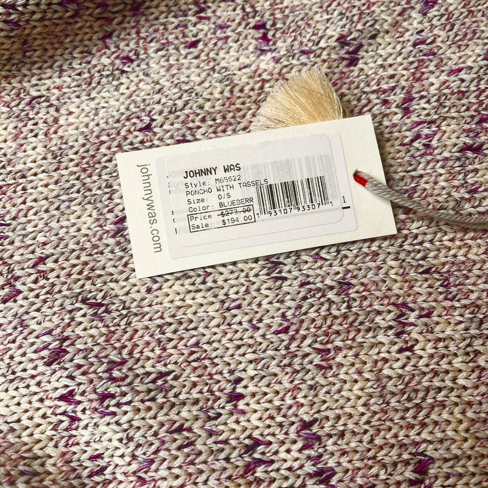 | Johnny Was | blueberry poncho sweater - Picture 3 of 7